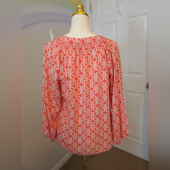 ESCAPADA | Large | Rayon Nautical Rope Print Blouse - Picture 2 of 7